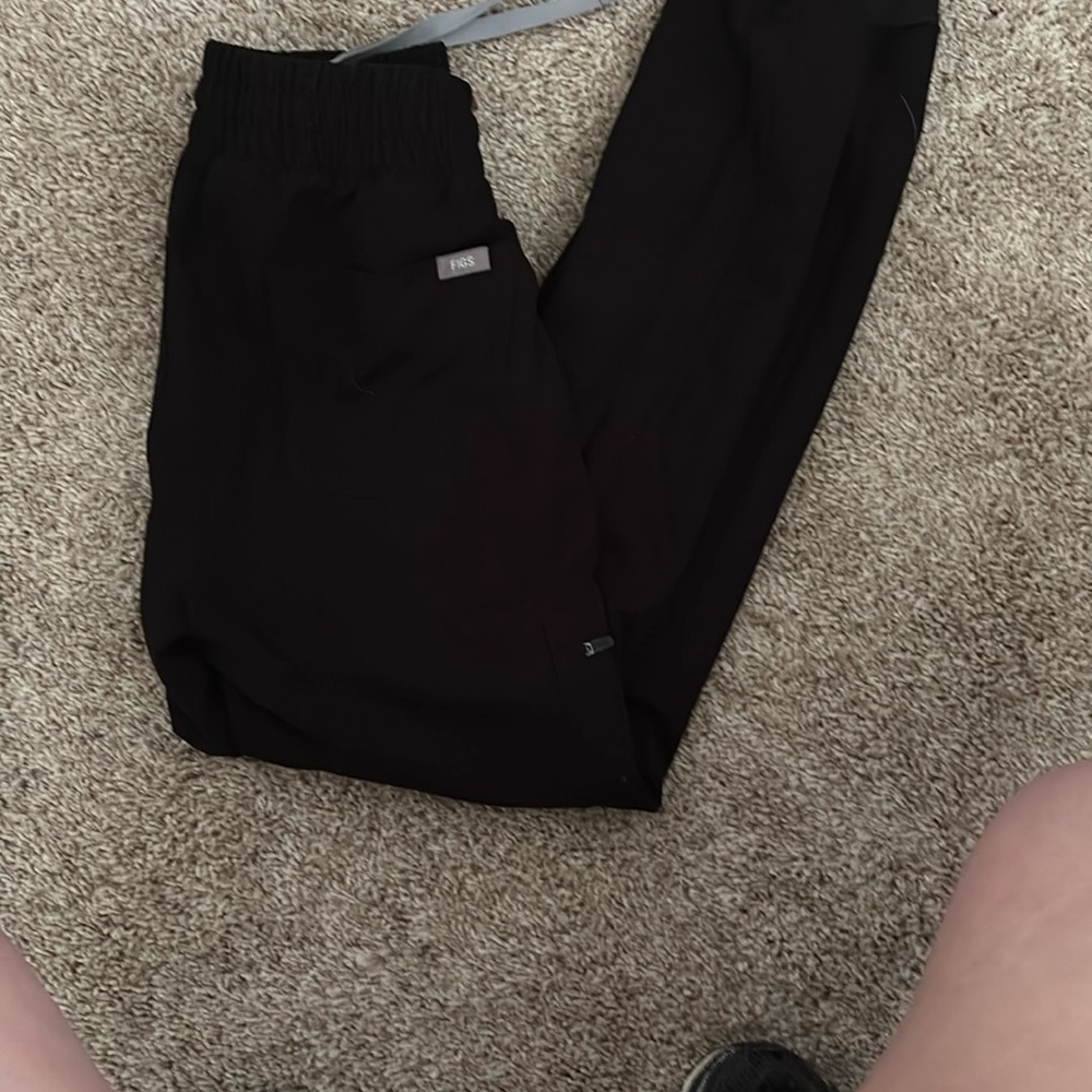 Figs Black Relaxed Fit Pants